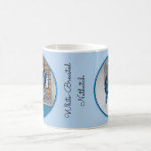 雪の中の白い胸のヌサッチ – オリジナル写真 コーヒーマグカップ (中央)