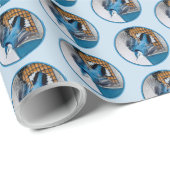 雪の中の白い胸のヌサッチ – オリジナル写真 ラッピングペーパー (ロールコーナー)