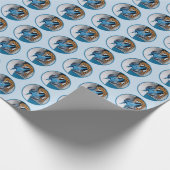 雪の中の白い胸のヌサッチ – オリジナル写真 ラッピングペーパー (角)