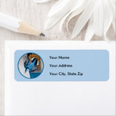 雪の中の白い胸のヌサッチ – オリジナル写真 ラベル (インサイチュ)