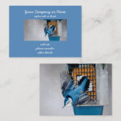 雪の中の白い胸のヌサッチ – オリジナル写真 名刺 (正面/裏面)