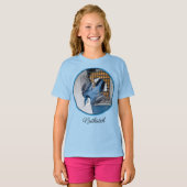 雪の中の白い胸のヌサッチ – オリジナル写真 Tシャツ (正面フル)