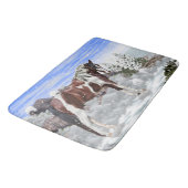 雪の中の白絵を描トビアーノの馬 バスマット (アングル)