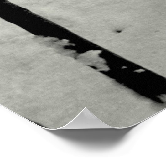 雪の中の竹幹 ポスター (角)