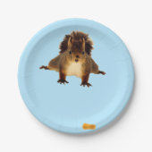 雪の中の紅リス ペーパープレート (正面)