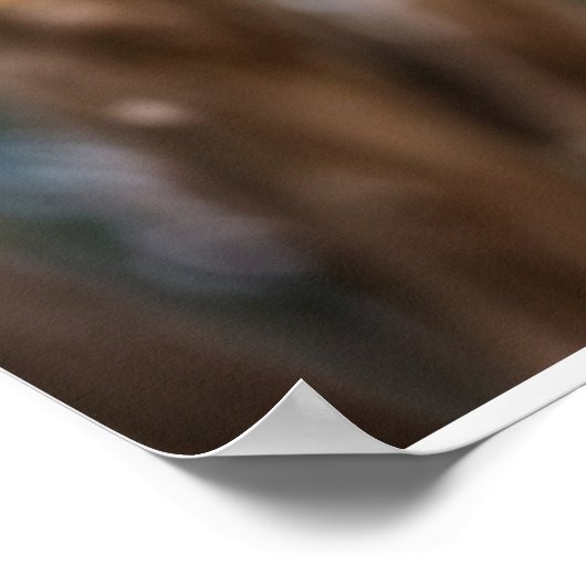 雪の中の紫のEMU ポスター (角)