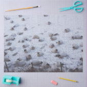 雪の中の羊 薄葉紙 (クラフト)