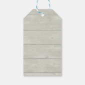 雪の中の美しい白い馬の写真ありがとう ギフトタグ (裏面)