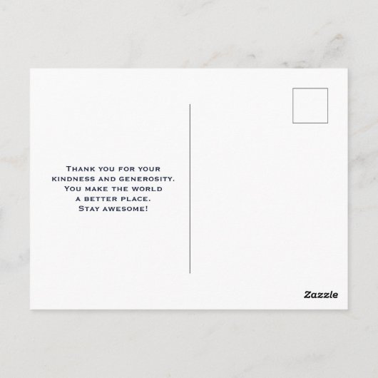 雪の中の美しい白い馬の写真ありがとう ポストカード (裏面)