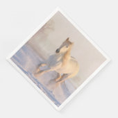 雪の中の美しい白い馬の写真 (コーナー)