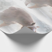 雪の中の美しい馬のギフトラップ ラッピングペーパー (角)