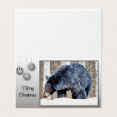 雪の中の美しい黒いクマ。 (外部フラット)