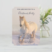 雪の中の美しランニングい白馬のクリスマス 招待状 (スタンド正面)