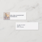 雪の中の美しランニングい白馬の馬 スキニー名刺 (正面/裏面)