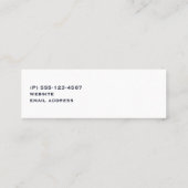 雪の中の美しランニングい白馬の馬 スキニー名刺 (裏面)