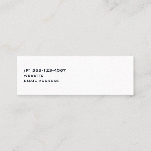 雪の中の美しランニングい白馬の馬 スキニー名刺 (裏面)