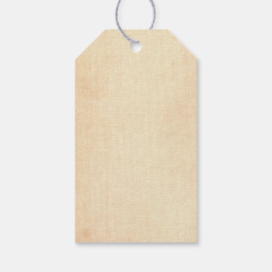 雪の中の美ランニングしい白馬のクリスマス ギフトタグ (裏面)