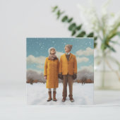 雪の中の老夫婦 招待状 (スタンド正面)