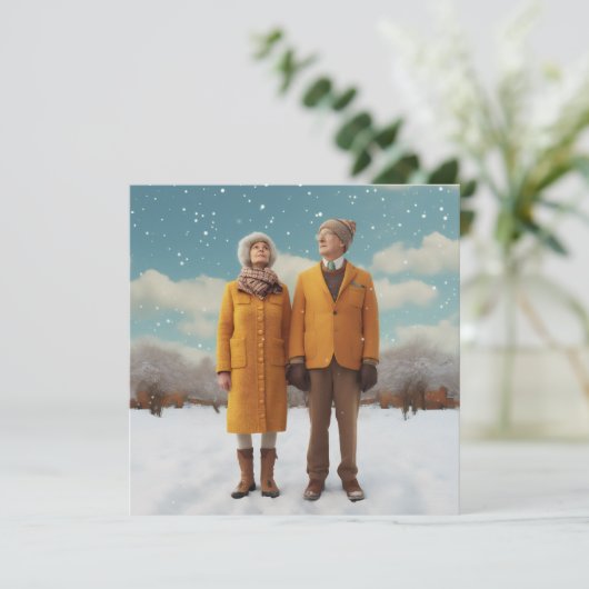 雪の中の老夫婦 招待状 (スタンド正面)