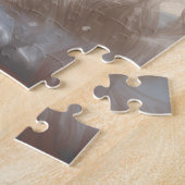 雪の中の聖ベルナール犬 ジグソーパズル (側面)