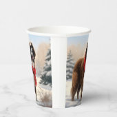 雪の中の聖ベルナール犬 紙コップ (右)