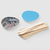 雪の中の芸者 ハンドファン (組立なし)