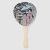 雪の中の芸者 ハンドファン (正面)