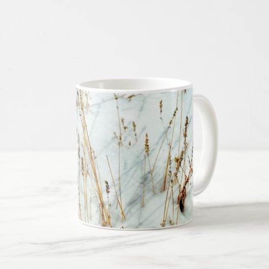 雪の中の草 コーヒーマグカップ (正面右)