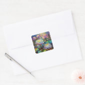 雪の中の蓮の花 スクエアシール (封筒)