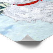 雪の中の西ハイランドホワイトテリア ポスター (角)