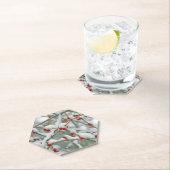 雪の中の赤い果実 ペーパーコースター (インサイチュ)