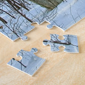 雪の中の農場 ジグソーパズル (側面)