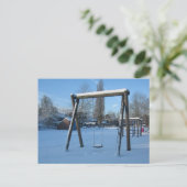 雪の中の遊び場 ポストカード (スタンド正面)