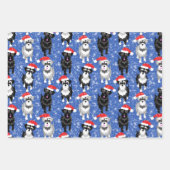 雪の中の遊クリスマスシュノーザーズ ラッピングペーパーシート (正面)