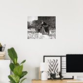 雪の中の郵便配達人， 1922.ヴィンテージ写真 ポスター (ホームオフィス)