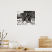 雪の中の郵便配達人， 1922.ヴィンテージ写真 ポスター (キッチン)