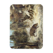 雪の中の野生のイノシシ、クールベットとして署名(フェイク) マグネット (縦)