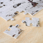 雪の中の野生の七面鳥 ジグソーパズル (側面)