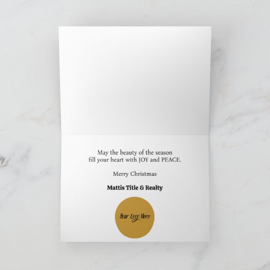 雪の中の金箔松 カード (内部)