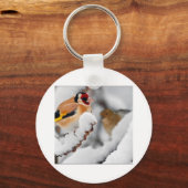 雪の中の金魚 キーホルダー (正面)