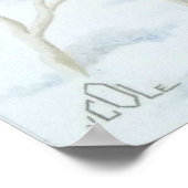 雪の中の雉 ポスター (角)