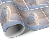 雪の中の雪ふくろ ラッピングペーパー (ロールコーナー)