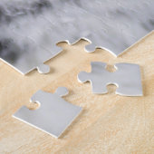 雪の中の青いヒーラー犬 ジグソーパズル (側面)