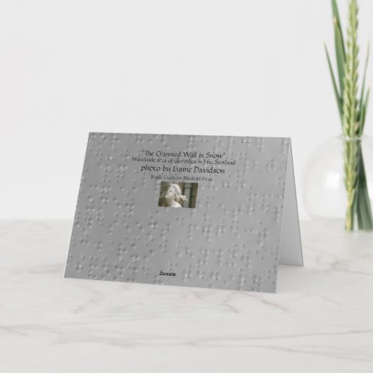 雪の中の頭のついた壁 カード (裏面)