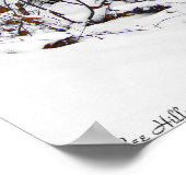 雪の中の飾り竹「ウィンターレッド」 ポスター (角)