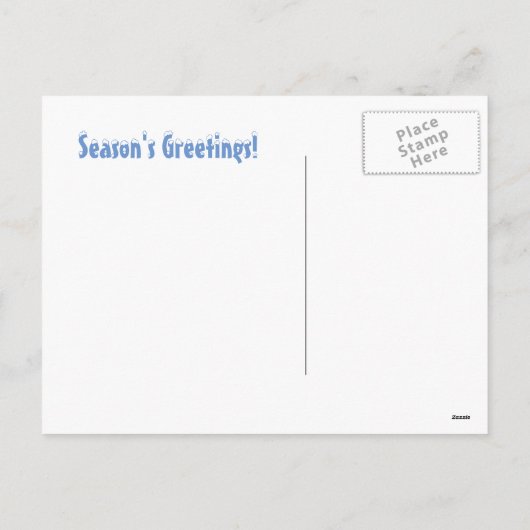 雪の中の馬の挨拶はがき シーズンポストカード (裏面)