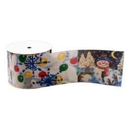 雪の中の魔法の夜 グログランリボン