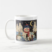 「雪の中の魔法の夜」 コーヒーマグカップ (左)