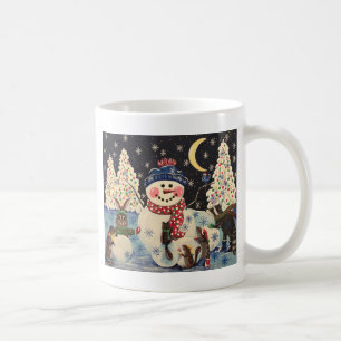 「雪の中の魔法の夜」 コーヒーマグカップ