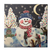 「雪の中の魔法の夜」 タイル (正面)